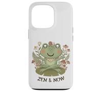 Carcasa para iPhone 13 Pro Zen Cottagecore Rana Meditación Yoga Mindfulness Estética