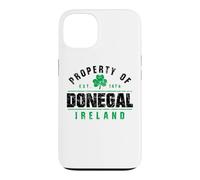 Carcasa para iPhone 13 Propiedad de Donegal Irlanda EST. 1474 Shamrock Distressed BG