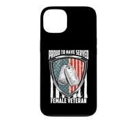 Carcasa para iPhone 13 Proud To Have Served Female Veteran Day 4th of July