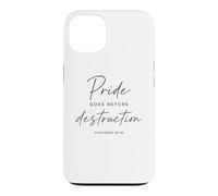 Carcasa para iPhone 13 Proverbios 16:18 El Orgullo va Antes de la destrucción Biblia bíblica