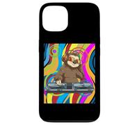 Carcasa para iPhone 13 Psicodélico DJ Sloth Techno EDM Música Dance