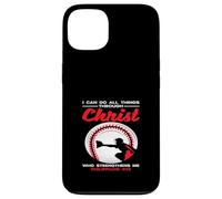 Carcasa para iPhone 13 Puedo Hacer Todas Las Cosas a través de Cristo Baseball Faith