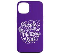 Carcasa para iPhone 13 Purple up for Military Kids Dandelion Month of The Military