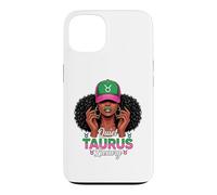 Carcasa para iPhone 13 Quiet Luxury Taurus Afro Women Pink Green Cap Black Girl