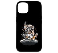 Carcasa para iPhone 13 Raccoon Astronaut On The Moon with Rocket Retro Space Iconic