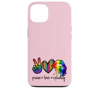 Carcasa para iPhone 13 Rainbow Lips Leopard Heart Decor Women Peace Love Equality