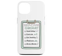 Carcasa para iPhone 13 Recordatorio de hábitos saludables de diseño de Lista de verificación de SelfCare