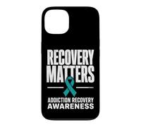 Carcasa para iPhone 13 Recovery Matters Concientización sobre la adicción al Alcohol a Las Drogas Verde Azulado