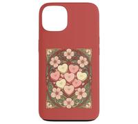 Carcasa para iPhone 13 Recuerdos en Forma de corazón y Flores Art Nouveau