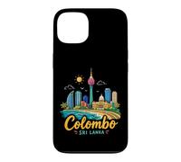 Carcasa para iPhone 13 Regalo de Recuerdo de Viaje de Colombo Sri Lanka Dibujado a Mano