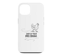 Carcasa para iPhone 13 Regalo para Amante de Las gallinas Just Let Them Free Range