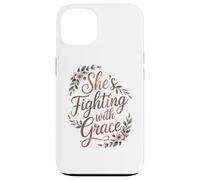Carcasa para iPhone 13 Regalos para el Cuidado del cáncer de Mama Fighting with Grace