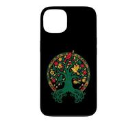 Carcasa para iPhone 13 Reggae Tree Life Rasta Roots Singing Birds Music