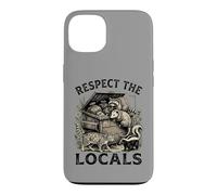 Carcasa para iPhone 13 Respect The Locals Raccoon Funny Street Cats Respeta a los Locales