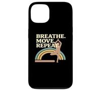 Carcasa para iPhone 13 Respiración Movimiento Repetir Yoga Pose Rainbow