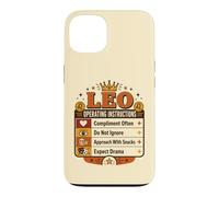 Carcasa para iPhone 13 Retro Leo Horóscopo Divertido Personalidad Rasgos Signo Fuego