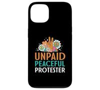 Carcasa para iPhone 13 Retro Peace Sign Flowers Groovy Unpaid Peaceful Protester