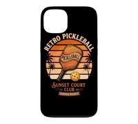 Carcasa para iPhone 13 Retro Pickleball Sunset Court Club Ropa Vintage