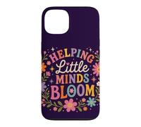 Carcasa para iPhone 13 Retro Teacher Helping Little Minds Bloom Floral Cita