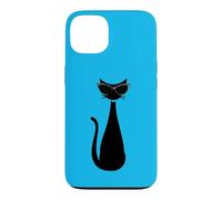 Carcasa para iPhone 13 Retro Vintage Mod Atomic Black Cat Eye Gafas Rockabilly