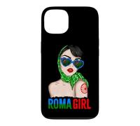 Carcasa para iPhone 13 Roma Traveller Girl - Romani Flag Proud Womens