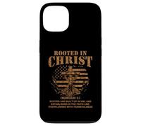 Carcasa para iPhone 13 Rooted in Christ Shirt Christian Shirt for Men Cross Shirt