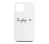 Carcasa para iPhone 13 RugbyHeart - Regalo tipográfico Escrito a Mano