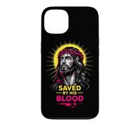 Carcasa para iPhone 13 Salvado por Su Sangre Jesucristo Corona De Espinas Cristiano
