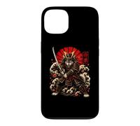 Carcasa para iPhone 13 Samurai Wolf Guerrero Japonés Katana Art