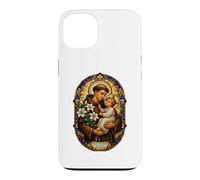 Carcasa para iPhone 13 San Antonio De Padua Reza por Nosotros Sagrado Mosaico Arte Fe