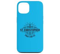 Carcasa para iPhone 13 San Cristóbal ruega por Nosotros Cruz católica