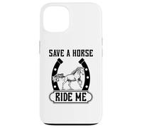 Carcasa para iPhone 13 Save A Horse Ride Me Divertido Paseo a Caballo Entre Vaquero y Vaquera