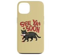 Carcasa para iPhone 13 See Ya Soon Dark Cat Meme Design Womens Girls