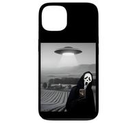 Carcasa para iPhone 13 Selfie Fantasma de Terror de Cara aterradora con Extraterrestre OVNI Halloween