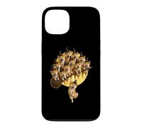 Carcasa para iPhone 13 Shiba Inu Dog Palo de Escoba apilado de Bruja voladora