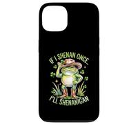 Carcasa para iPhone 13 Si Hago Shenan una Vez, haré travesuras con Humor de Ranas del Día de San Patricio