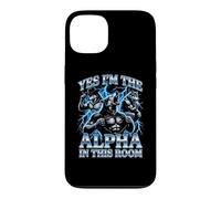 Carcasa para iPhone 13 Sí, Soy el Alfa en Esta habitación - Funny Wolf Meme Chicos Hombres