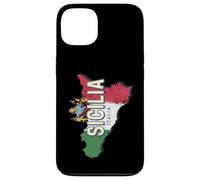 Carcasa para iPhone 13 Sicilia y Bandera Italia Región Retro Mapa Vintage Souvenir