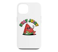 Carcasa para iPhone 13 Símbolo de la Paz con Forma de sandía Stay Juicy Chill, Estilo Retro y