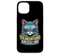 Carcasa para iPhone 13 Ski Cat Meowtains Calling Snowboard Winter Mountain Funny