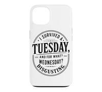 Carcasa para iPhone 13 Sobreviví el Martes por lo Que el miércoles repugnante Retro
