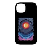 Carcasa para iPhone 13 Sol Luna Estrellas Noche Nubes Suave Celestial Cosmos Cielo