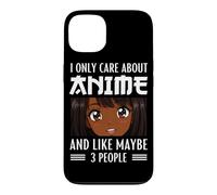 Carcasa para iPhone 13 Solo me Importa el Anime y me Gusta Maybe 3 People Black Anime