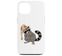 Carcasa para iPhone 13 Sombrero de Piel de Mapache extraño Humor de Halloween para bichos raros