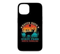 Carcasa para iPhone 13 Souvenir Retro al Atardecer en el Parque Estatal Raven Rock de Carolina del Norte