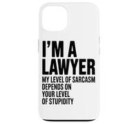 Carcasa para iPhone 13 Soy Abogado. Mi Nivel De Sarcasmo Depende De Los Abogados