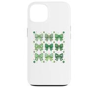 Carcasa para iPhone 13 St Patrick’s Day Green Shamrock Bow Coquette St Patricks Day
