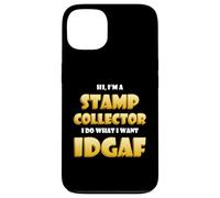 Carcasa para iPhone 13 Stamp Collector Idgaf Rarest US/British Stamp Collections