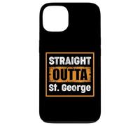 Carcasa para iPhone 13 Straight Outta St. George Utah USA Retro Envejecido Vintage