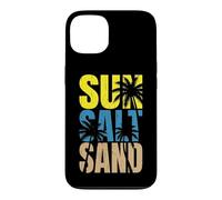 Carcasa para iPhone 13 Sun Salt Sand - Viaje Familiar a la Playa Palmeras Playa de Vacaciones